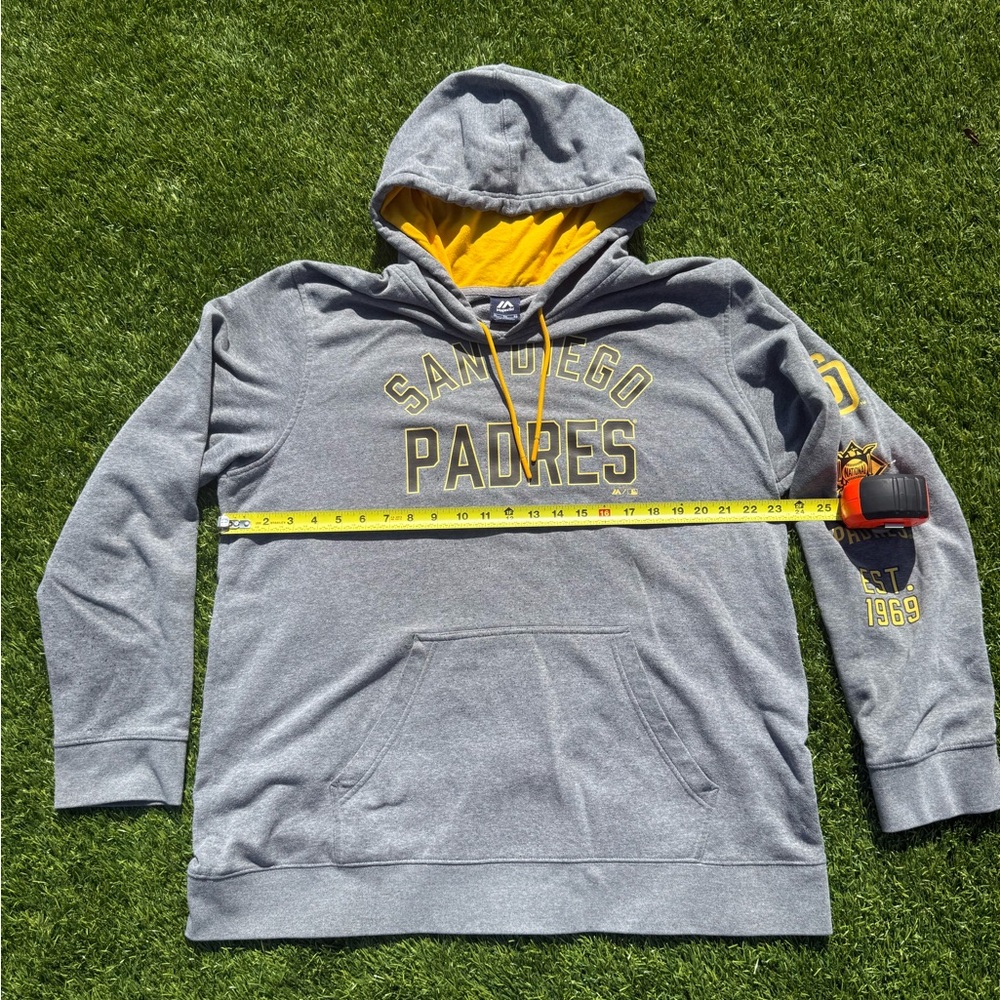 Majestic San Diego Padres Gray Hoodie - XL - Picture 3 of 4